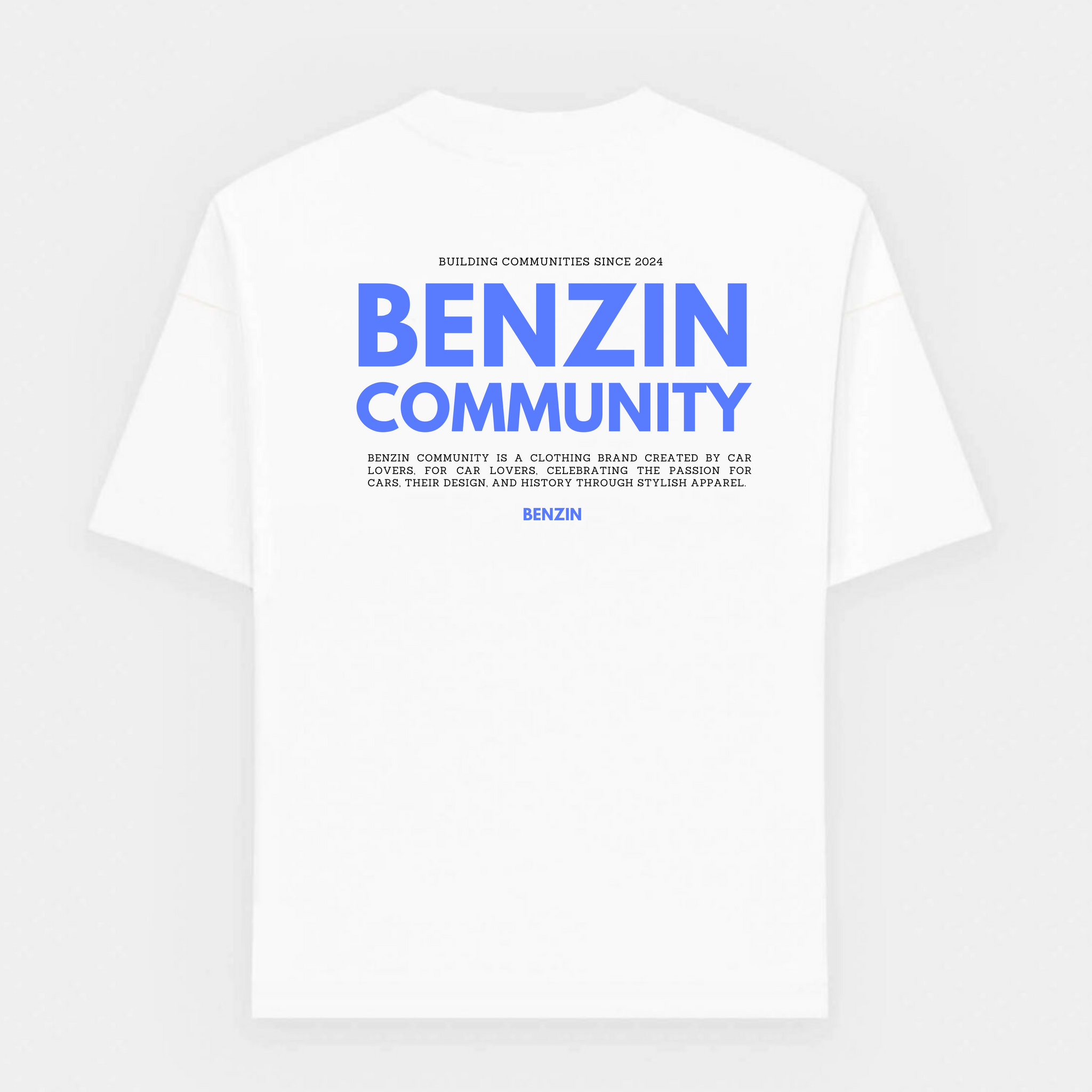 KIDS - BENZIN COMMUNITY TEE - WHITE & BLUE