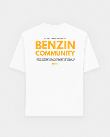 COMMUNITY TEE - WHITE & YELLOW