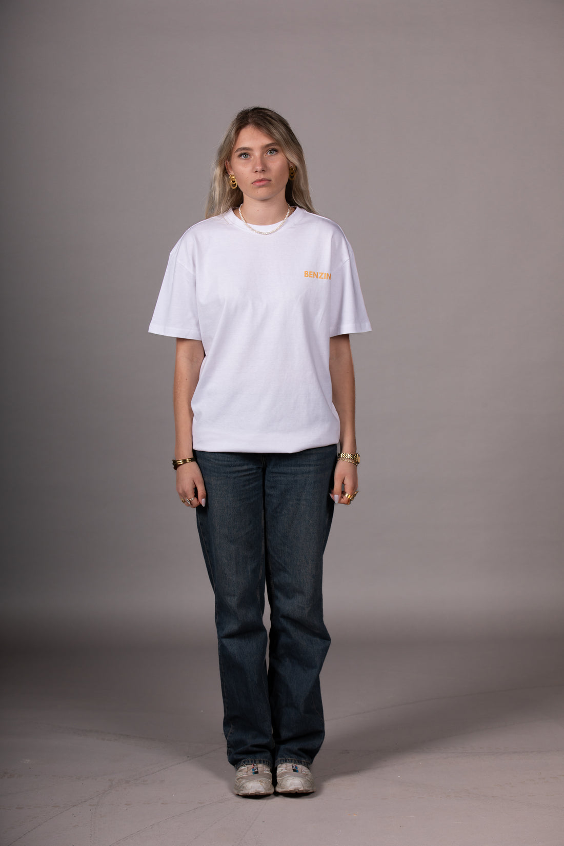 COMMUNITY TEE - WHITE & YELLOW
