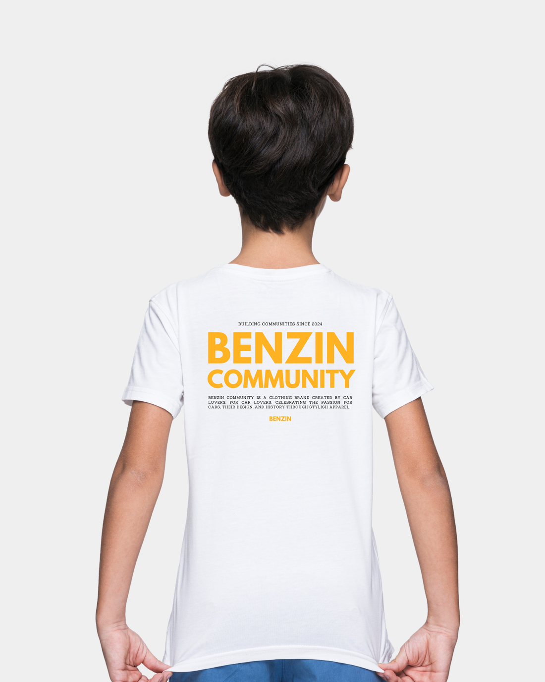 KIDS - BENZIN COMMUNITY TEE - WHITE & YELLOW